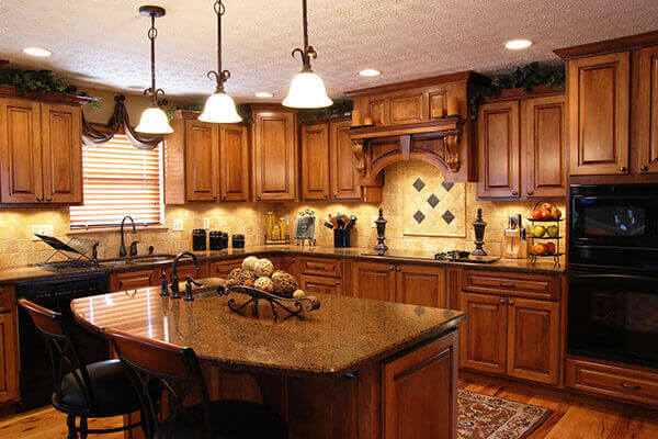 A beautiful interior of a custom kitchen